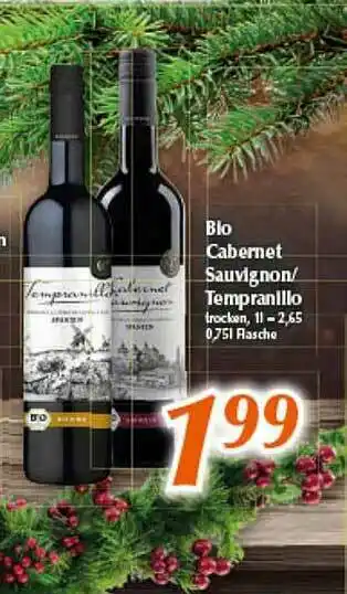 inkoop Bio Cabernet Sauvignon Tempranillo Angebot