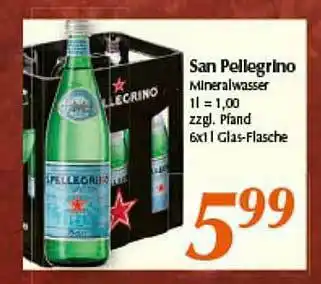 inkoop San Pellegrino Mineralwasser Angebot