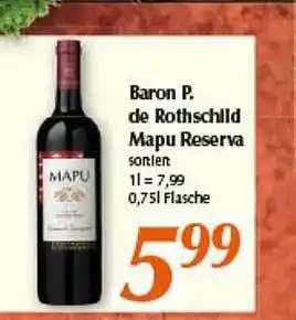 inkoop Baron Philippe De Rotschild Mapu Reserva Angebot