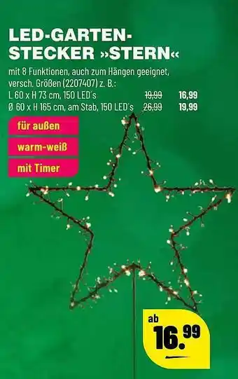 Leitermann Baumarkt Led Garten Stecker >stern< Angebot