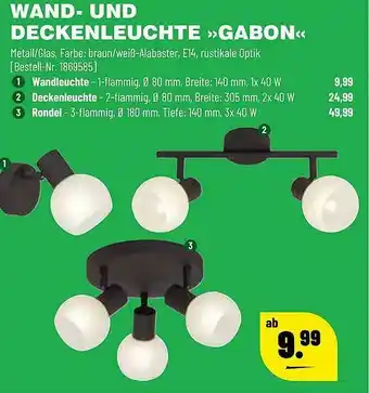 Leitermann Baumarkt Wand Und Deckenleuchte >gabon< Angebot