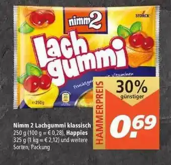 Marktkauf Nimm2 Lachgummi Klassisch Oder Happies Angebot