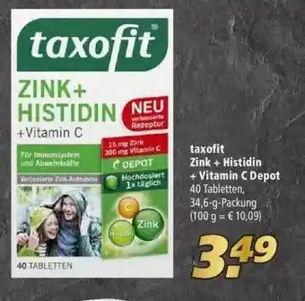 Marktkauf Taxofit Zink + Histidin + Vitamin C Depot Angebot