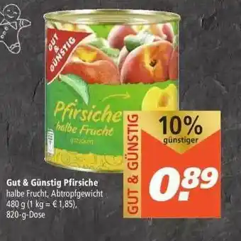 Marktkauf Gut & Günstig Pfirsiche Angebot