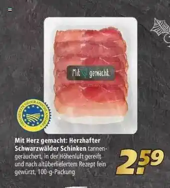 Marktkauf Mit Herz Gemacht; Herzhafter Schwarzwälder Schinken Angebot