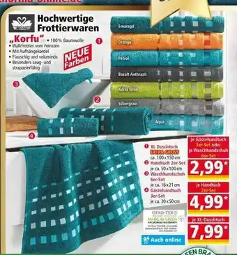 Norma Hochwertige Frottierwaren Korfu Angebot