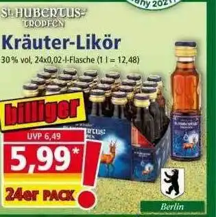 Norma St Hubertus Tropfen Kräuterlikör Angebot