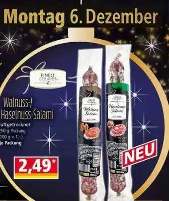 Norma Finest Gourmet Walnuss- Oder Haselnuss-salami Angebot