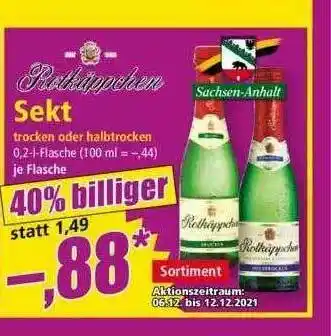 Norma Rotkäppchen Sekt Angebot