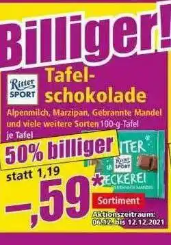 Norma Ritter Sport Tafelschokolade Angebot