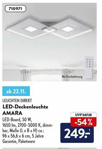 Aldi Süd Leuchten Direkt Led-deckenleuchte Amara Angebot