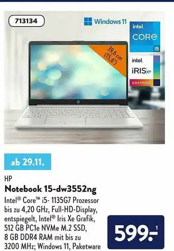 Aldi Süd Hp Notebook 15-dw3552ng Angebot