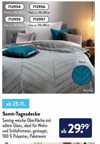 Aldi Süd Samt-tagesdecke Angebot