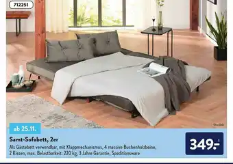 Aldi Süd Samt-sofabett 2er Angebot