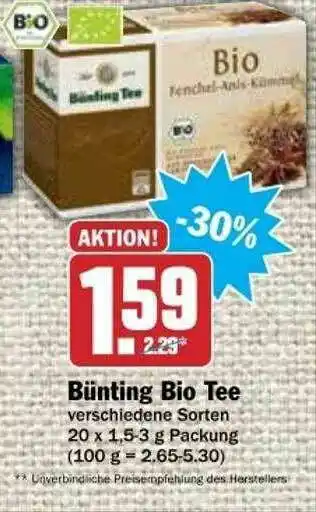 dodenhof Bünting Bio Tee Angebot