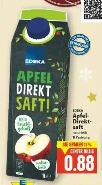 E-Center Edeka Apfel Direkt Saft Angebot