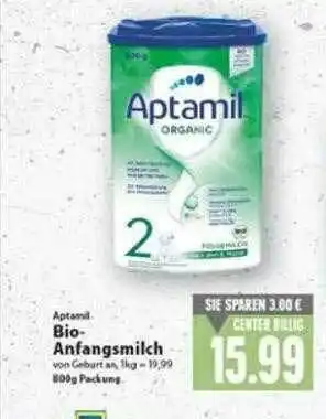 E-Center Aptamil Bio-anfangsmilch Angebot