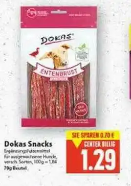 E-Center Dokas Snacks Angebot