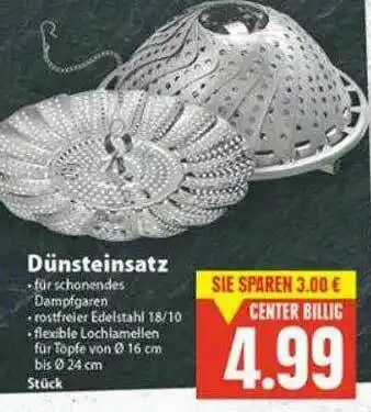 E-Center Dünsteinsatz Angebot