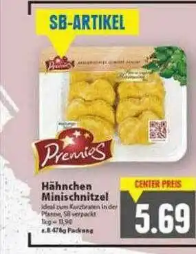 E-Center Premies Hähnchen Minischnitzel Angebot