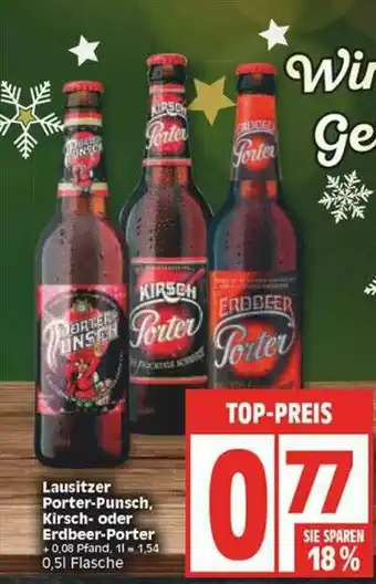 Edeka Lausitzer Porter-punsch, Kirsch- Oder Erdbeer-porter Angebot