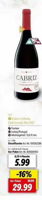 Lidl Cabriz Colheita Selecionada Dão Doc Angebot