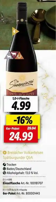 Lidl Breisacher Vulkanfelsen Spätburgunder Qba Angebot