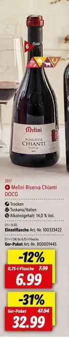 Lidl Melini Riserva Chianti Docg Angebot