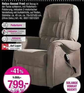 Opti Wohnwelt Relax-sessel Fred Angebot