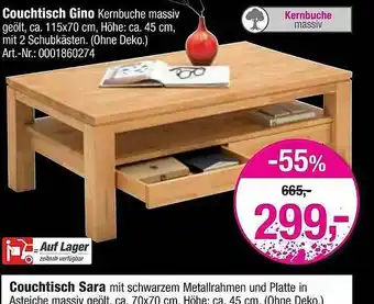 Opti Wohnwelt Couchtisch Gino Kernbuche Angebot