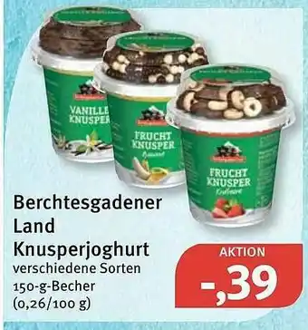 Feneberg Berchtesgadener Land Knusperjoghurt Angebot