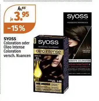 Müller Syoss Coloration Oder Oleo Intense Angebot