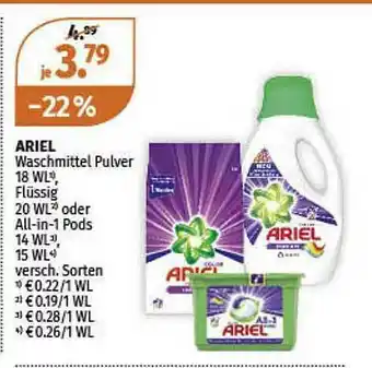 Müller Ariel Waschmittel Pulver Angebot