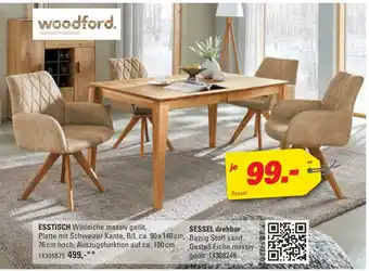 Höffner Woodford esstisch oder sessel drehbar Angebot