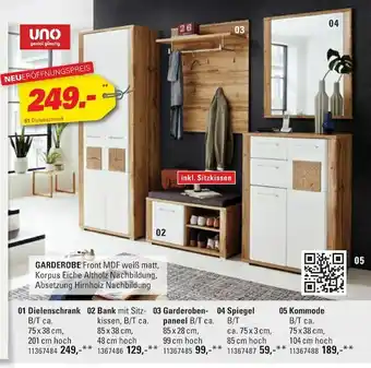 Höffner Uno garderobe Angebot