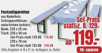 B1 Discount Baumarkt Festzeltgarnitur Angebot