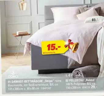 Höffner Como damast-bettwäsche „stripe“ Angebot