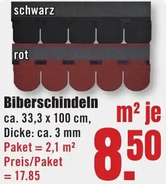 B1 Discount Baumarkt Biberschindeln Angebot