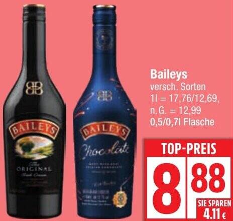 Alle Baileys Angebote Entdecken Sie das günstigste Baileys Angebot!