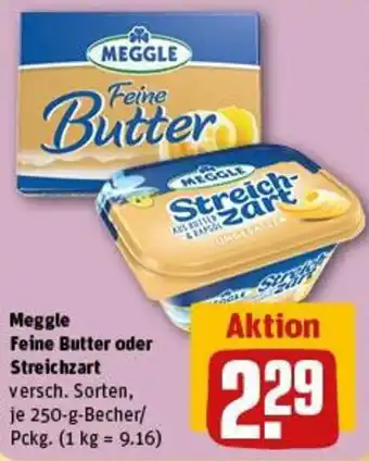 REWE Meggle Feine Butter oder Streichzart Angebot