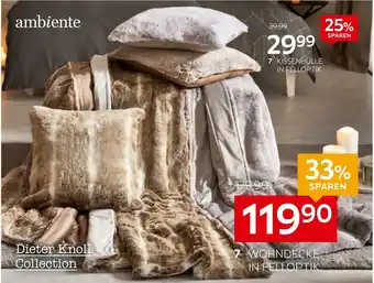 XXXLutz Ambiente oder dieter knoll collection wohndecke oder kissenhülle in felloptik Angebot