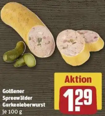 REWE Golßener Spreewälder Gurkenleberwurst Angebot