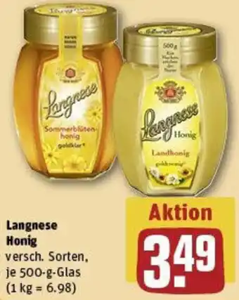 REWE Langnese Honig Angebot
