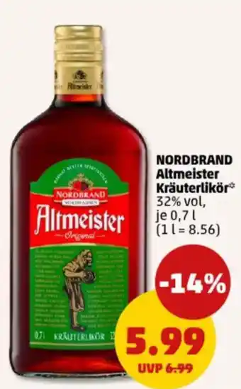 PENNY NORDBRAND Altmeister Kräuterlikör Angebot