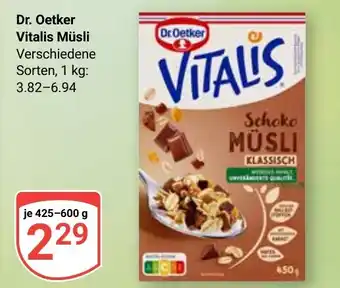 Globus Dr. Oetker Vitalis Müsli Angebot