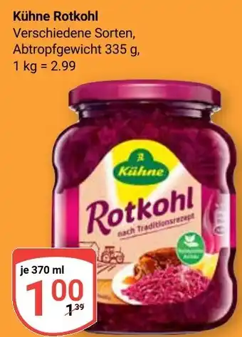 Globus Kühne Rotkohl Angebot