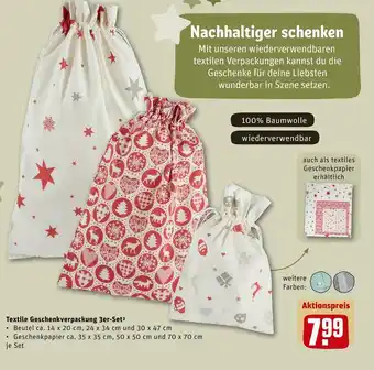 REWE Textile geschenkverpackung Angebot