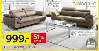 XXXLutz Valnatura leder-sofa 3,5-sitzig Angebot