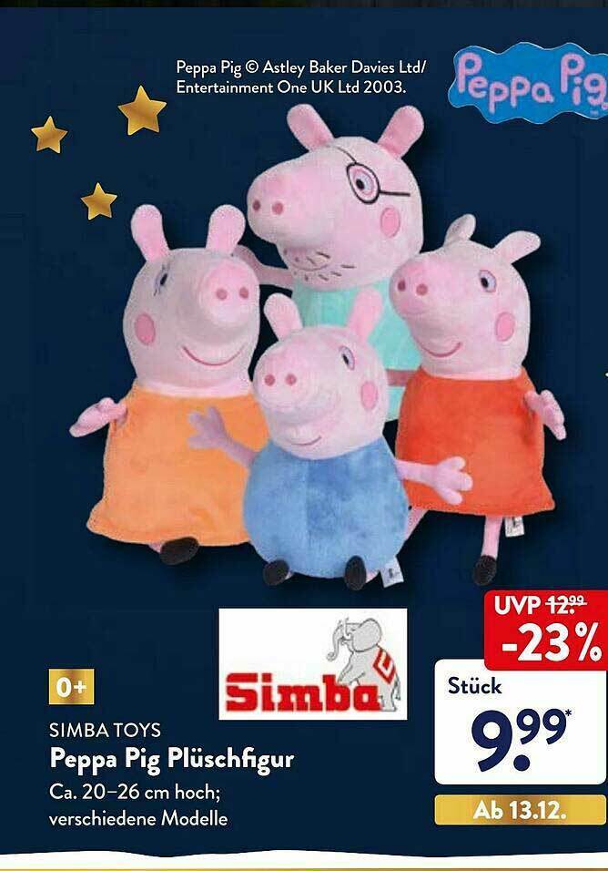 Simba Toys Peppa Pig Plüschfigur Angebot bei Aldi Nord