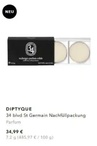 Douglas Diptyque 34 blvd St Germain Nachfüllpackung Parfum 7.2g Angebot